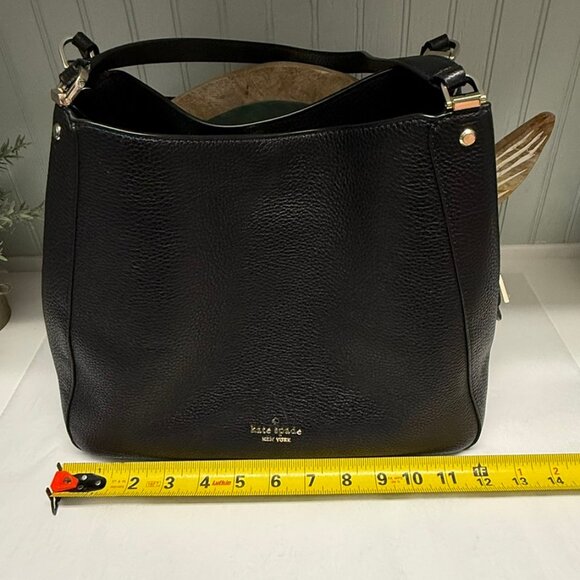 KATE SPADE Lena Triple Entry Shoulder Bag Pebbled Leather EUC Authentic - Picture 10 of 13